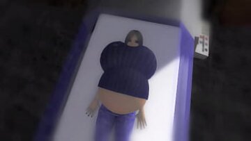 Remake de extindere a super-inflației: creștere extremă a sânilor și a burticii într-o scenă porno necunoscută